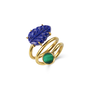 Lapis lazuli and malachite ring by Turquoise Mountain